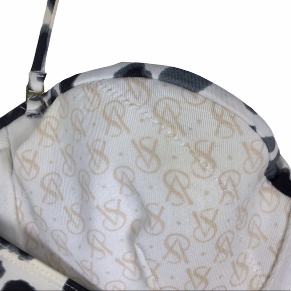 VICTORIA’S SECRET Bikini Top Halter Tie Neck Animal Print Leopard Cheetah 32B - Picture 14 of 15